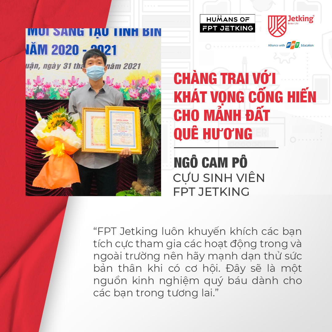 Cựu sinh viên FPT Jetking - Ngô Cam Pô