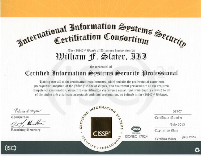 Chứng chỉ CISSP - Certified Information Systems Security Professional