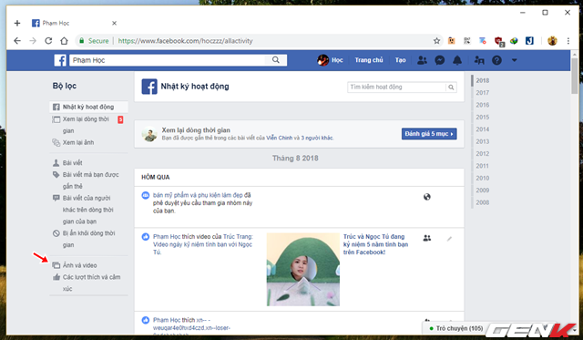 Những cách giúp xóa nhanh và triệt để tất cả hình ảnh và status đã đăng trên Facebook mà không sợ mất tài khoản - Ảnh 10. Những cách giúp xóa nhanh và triệt để tất cả hình ảnh và status đã đăng trên Facebook mà không sợ mất tài khoản - Ảnh 10.