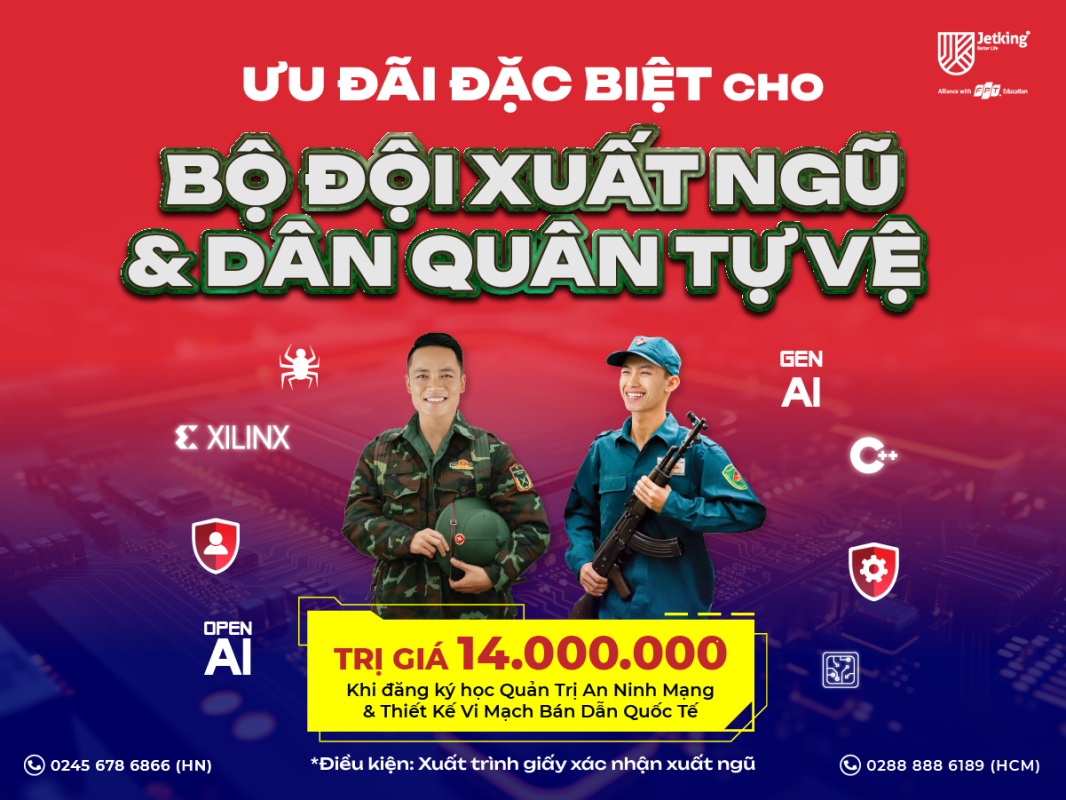 Ưu đãi dành riêng cho “Bộ đội xuất ngũ & Dân quân tự vệ”