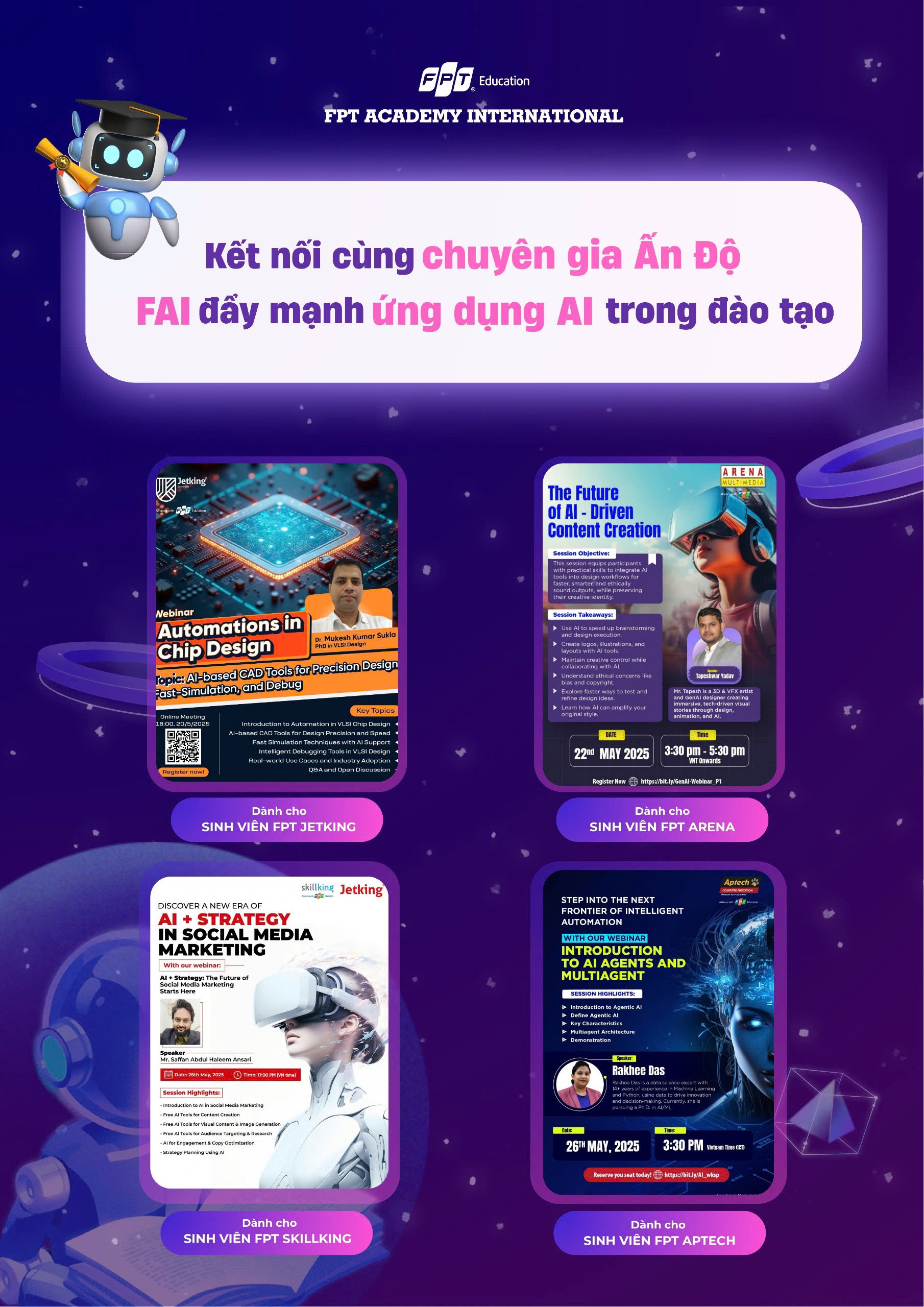 Thúc đẩy ứng dụng AI trong đào tạo sinh viên, FPT Jetking tăng cường kết nối cùng chuyên gia Ấn Độ