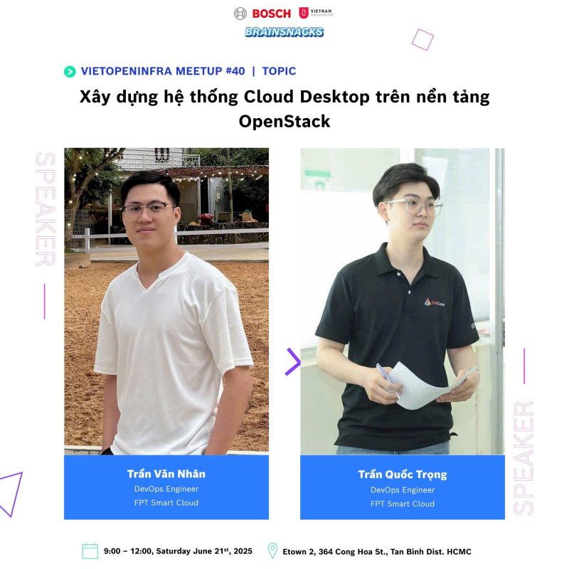 Chuyên gia Trần Văn Nhân và Trần Quốc Trọng từ FPT Smart Cloud tại Talk 3