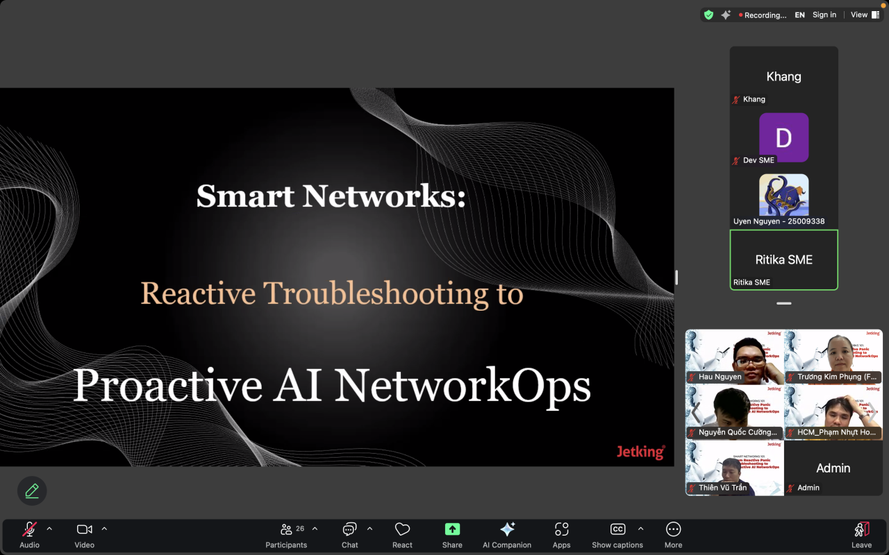 Recap Webinar Smart Networks 101: Từ xử lý sự cố bị động đến quản trị mạng chủ động với AI
